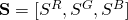 \mathbf{S} = [S^R, S^G, S^B]